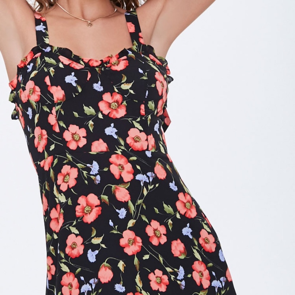 Forever21 Floral Ruffle Mini Dress - Picture 5 of 7